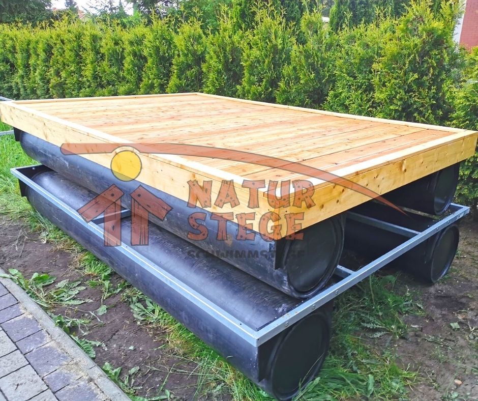 D.01.   Floating dock module 3m x 2m with wooden covering
