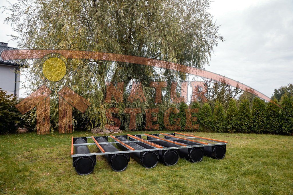 C.06.1 Floating dock module 3m x 4m without wooden decking with wooden slats